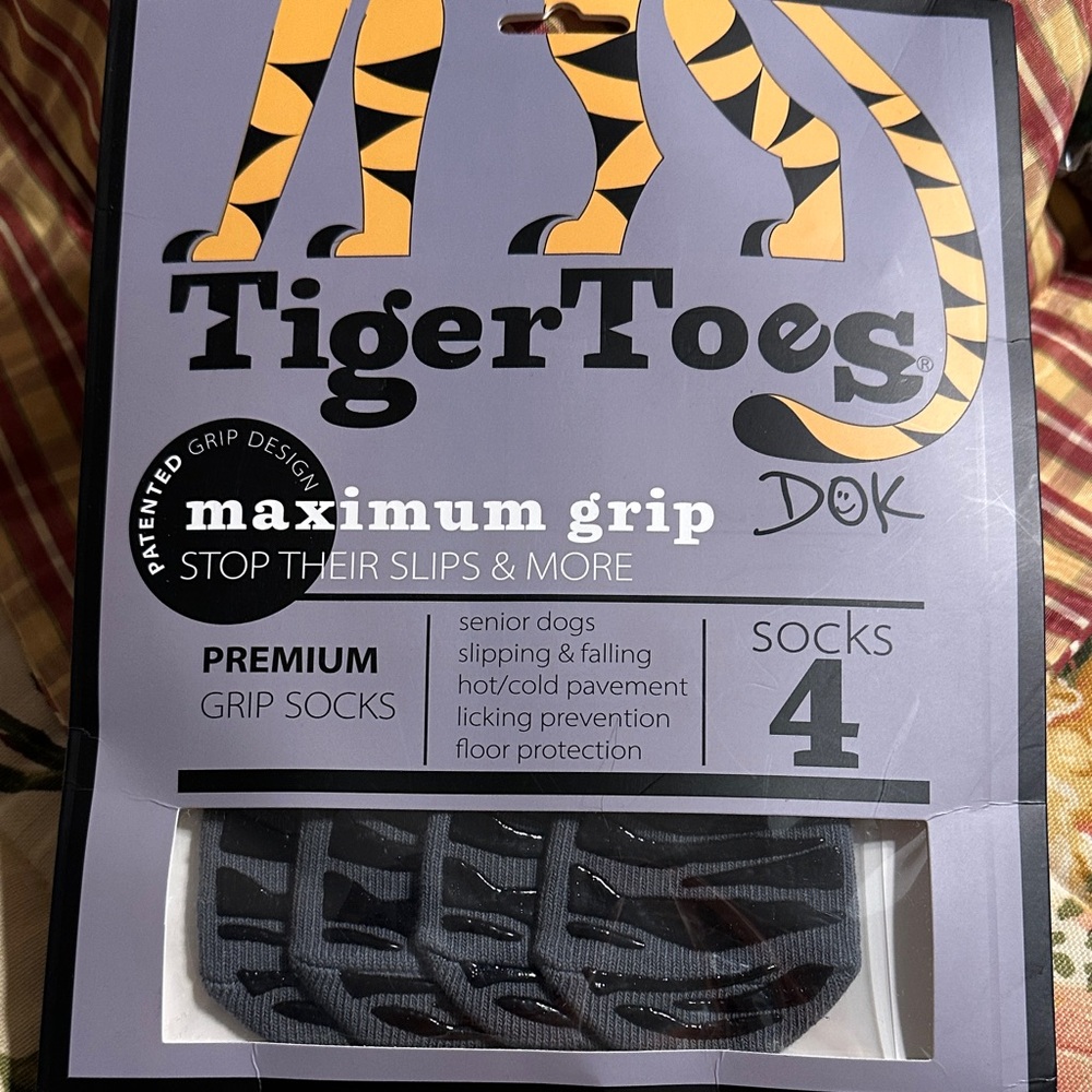 Maximum Grip Dog Socks - Gray